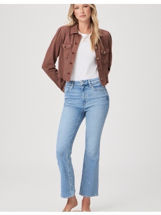 PAIGE Denim - PAIGE Claudine High Rise Ankle Flare Jeans Light Blue NWT Size 34